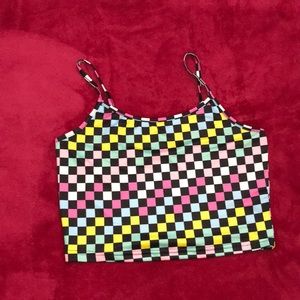 Bright colorful crop top (only worn once )